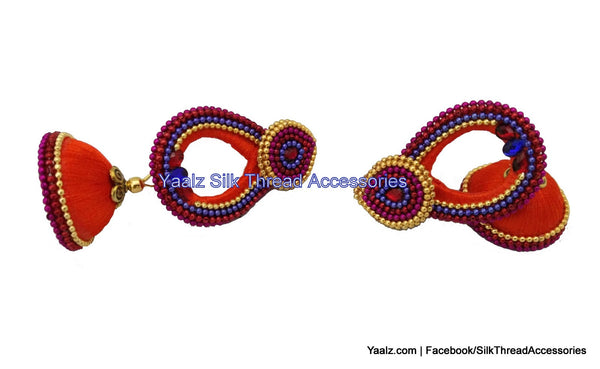 silk thread Grandeur Jumka Collections 