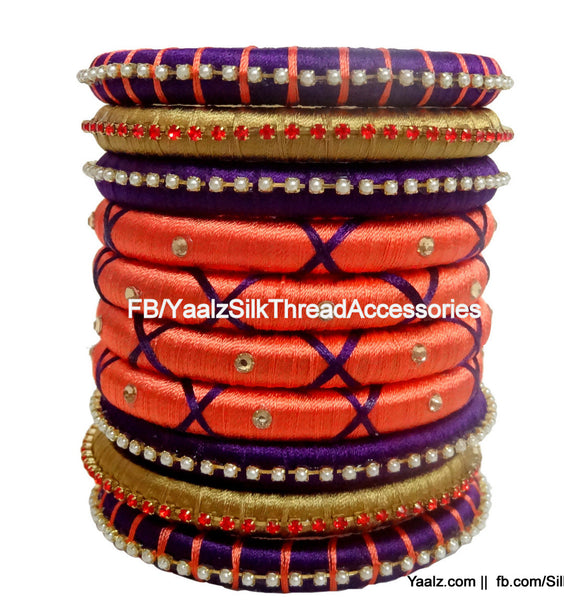 silk thread Assorted Bangle Collections 
