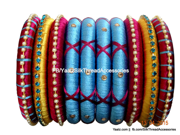 silk thread Assorted Bangle Collections 