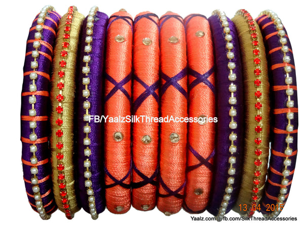 silk thread Assorted Bangle Collections 