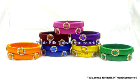 silk thread Single Bangle Collections 