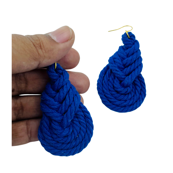 YAALZ Macrame Elegant Weightless Thread Earrings In Drop Pattern for Kids / Adults For Ethnic / Casual Wears