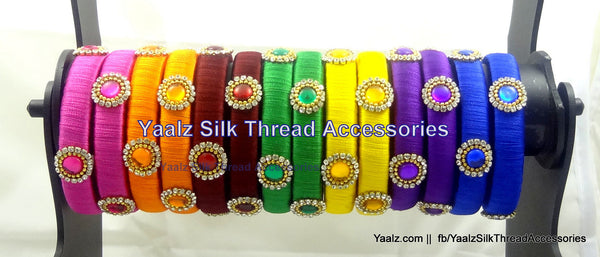 silk thread Single Bangle Collections 