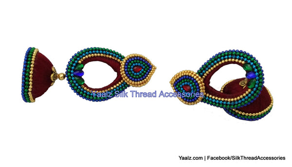 silk thread Grandeur Jumka Collections 