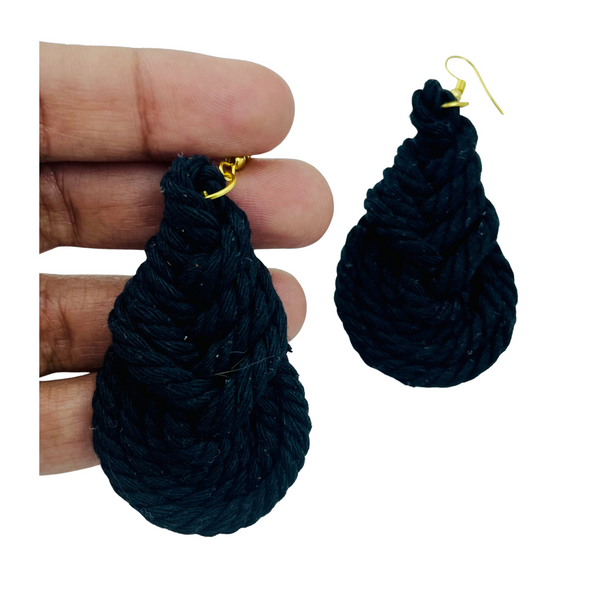 YAALZ Macrame Elegant Weightless Thread Earrings In Drop Pattern for Kids / Adults For Ethnic / Casual Wears