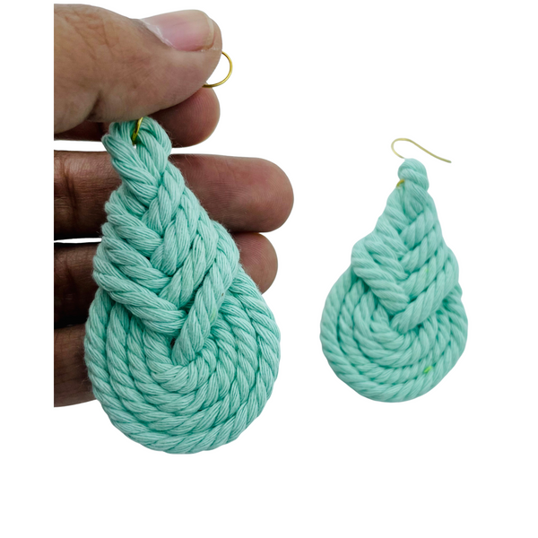 YAALZ Macrame Elegant Weightless Thread Earrings In Drop Pattern for Kids / Adults For Ethnic / Casual Wears