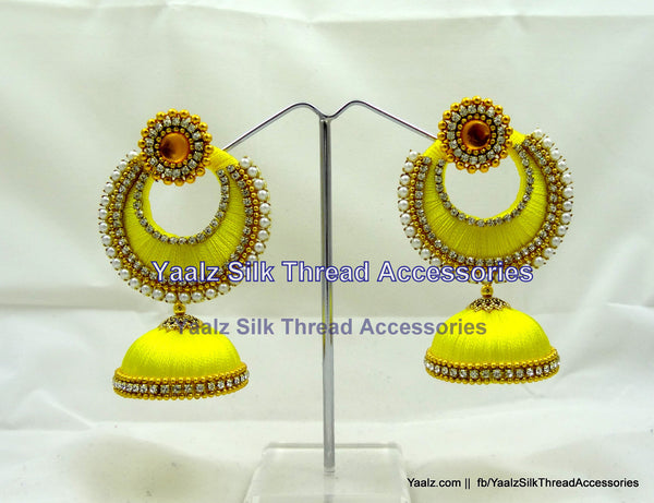 silk thread Grandeur Jumka Collections 