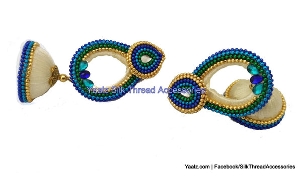 silk thread Grandeur Jumka Collections 