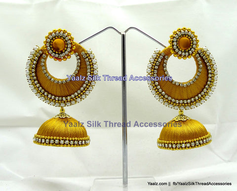 silk thread Grandeur Jumka Collections 