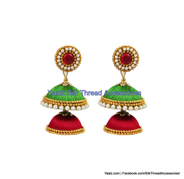 silk thread Grandeur Jumka Collections 