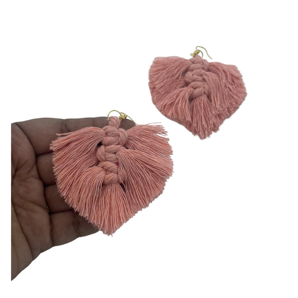 YAALZ Macrame Elegant Weightless Thread Earrings In Leaf Pattern for Kids / Adults For Ethnic / Casual Wears