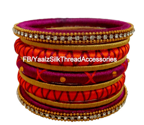 silk thread Assorted Bangle Collections 