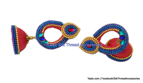 silk thread Grandeur Jumka Collections 