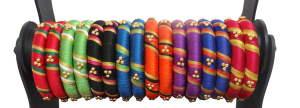 silk thread Single Bangle Collections 