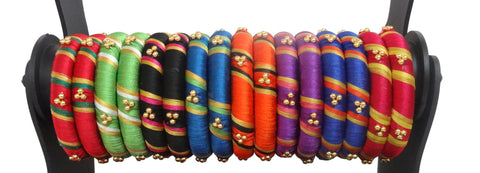 silk thread Single Bangle Collections 