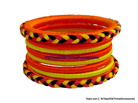 silk thread Looping Set Bangles 