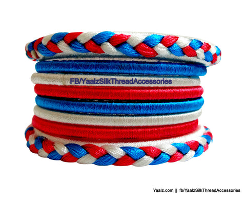 silk thread Looping Set Bangles 