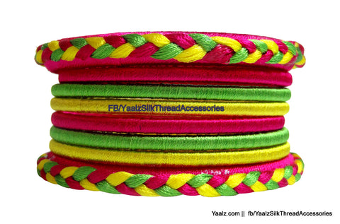 silk thread Looping Set Bangles 