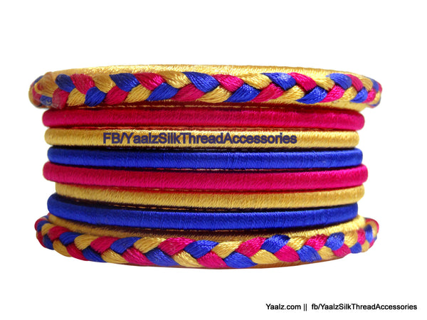 silk thread Looping Set Bangles 
