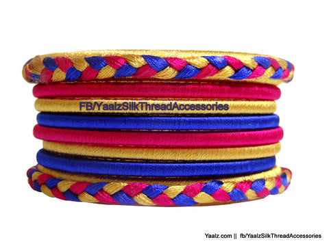 silk thread Looping Set Bangles 