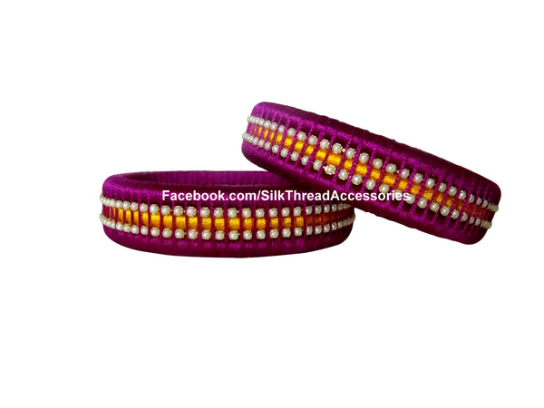 silk thread Single Bangle Collections 