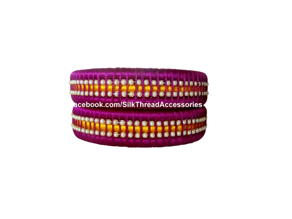 silk thread Single Bangle Collections 