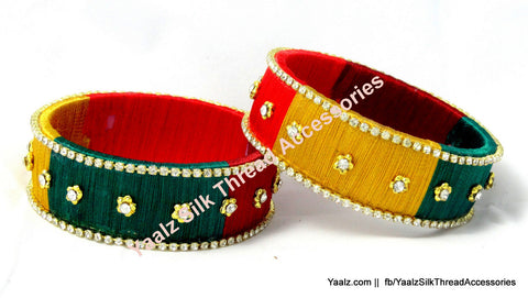 silk thread Single Bangle Collections 