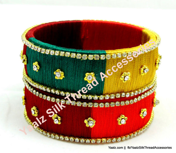 silk thread Single Bangle Collections 