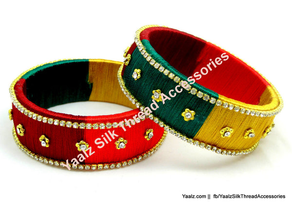 silk thread Single Bangle Collections 