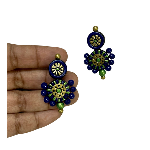 Yaalz Traditional Terracotta Art Earrings in Multiple Colours