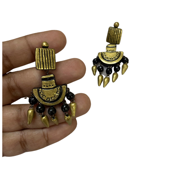Yaalz Traditional Terracotta Art Earrings in Multiple Colours