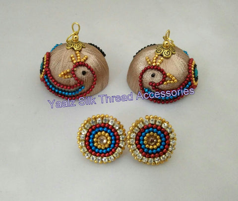 silk thread Grandeur Jumka Collections 