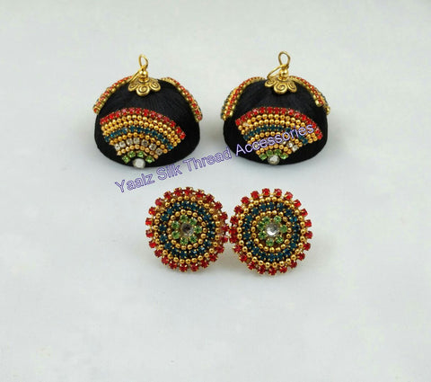 silk thread Grandeur Jumka Collections 