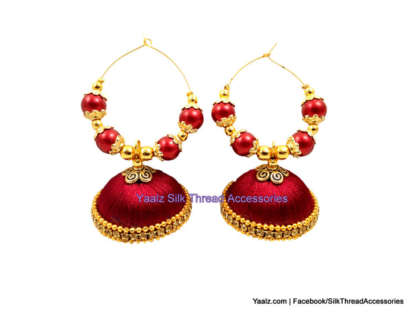 silk thread Earrings 