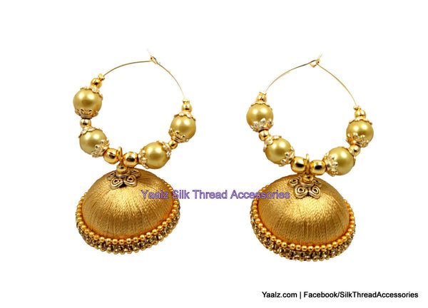 silk thread Earrings 