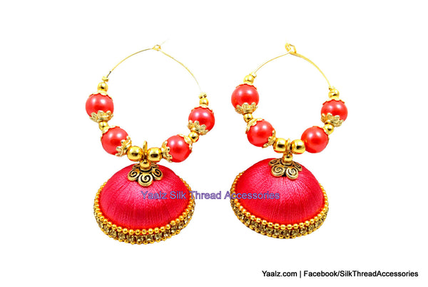 silk thread Earrings 
