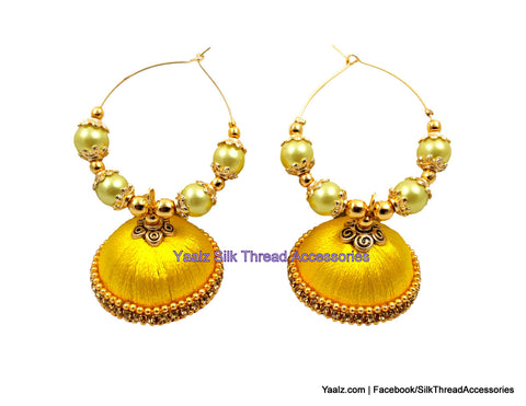 silk thread Earrings 