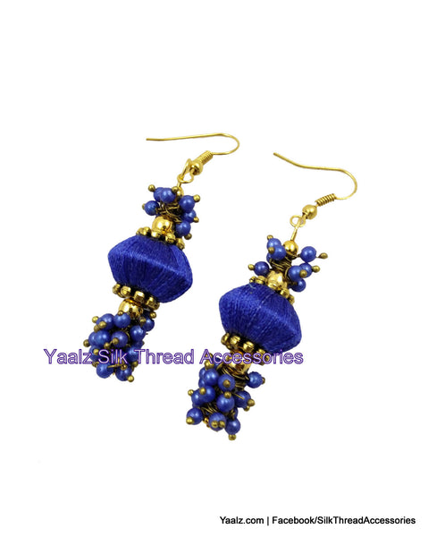 silk thread Bead Earrings 