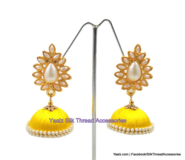 silk thread Earrings 