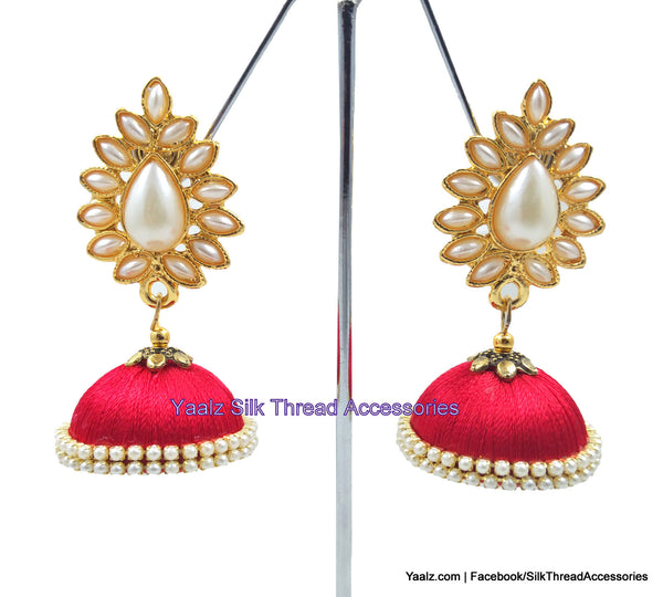 silk thread Earrings 