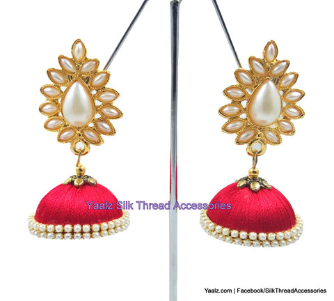 silk thread Earrings 