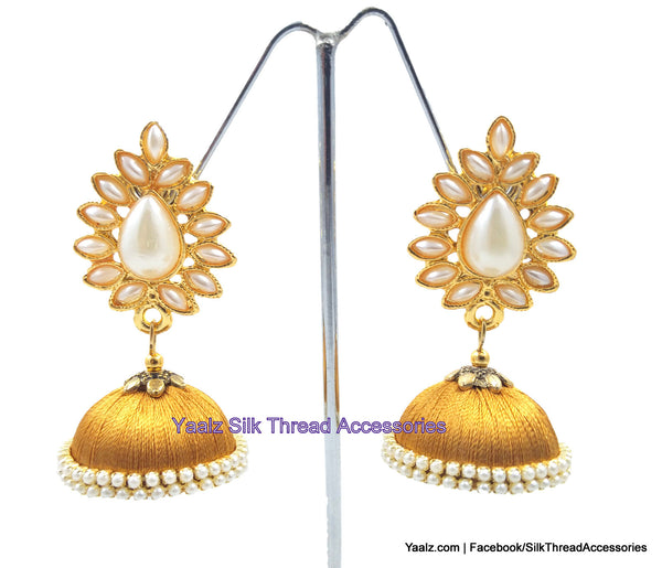 silk thread Earrings 