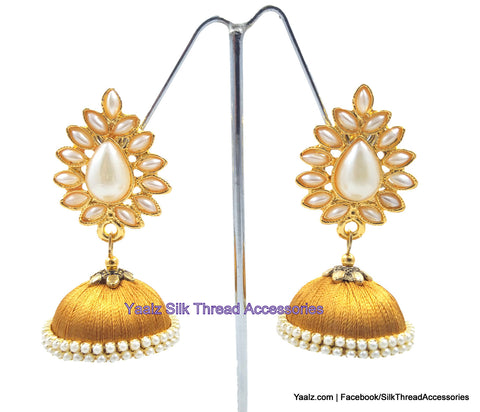 silk thread Earrings 