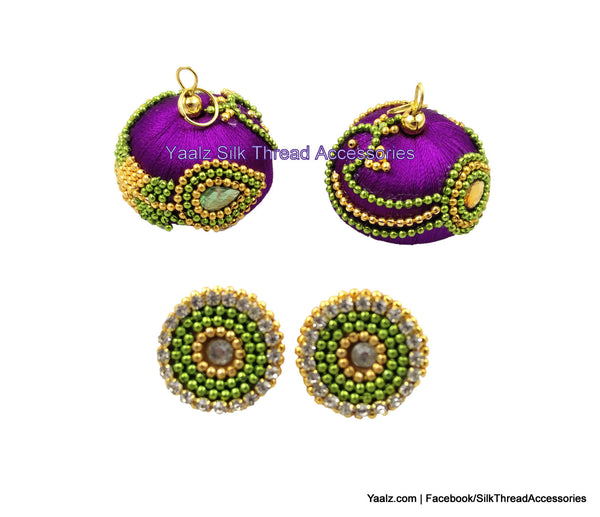 silk thread Grandeur Jumka Collections 