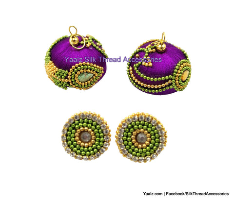 silk thread Grandeur Jumka Collections 