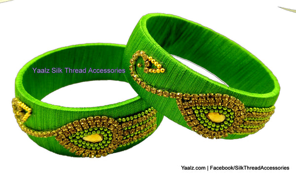 silk thread Single Bangle Collections 