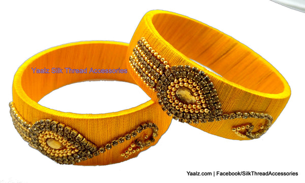 silk thread Single Bangle Collections 