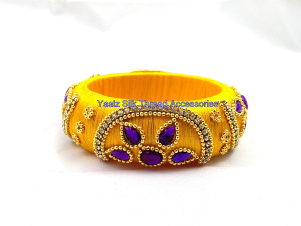 silk thread Single Bangle Collections 