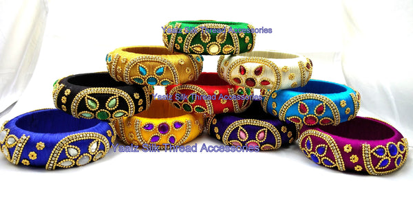 silk thread Single Bangle Collections 