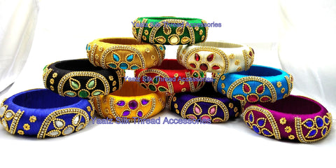 silk thread Single Bangle Collections 